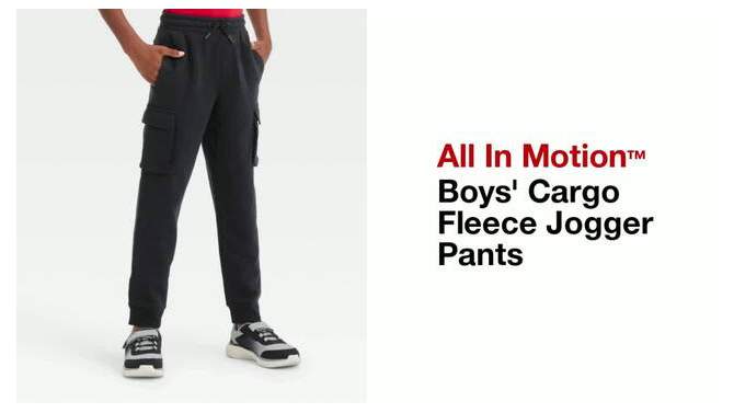 Boys&#39; Cargo Fleece Jogger Pants - All In Motion™, 2 of 5, play video