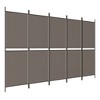 vidaXL 5-Panel Room Divider in Anthracite - Polyester Fabric and Iron Material - Foldable Design Screen for Bedroom, Living Room, Office - 2 of 4
