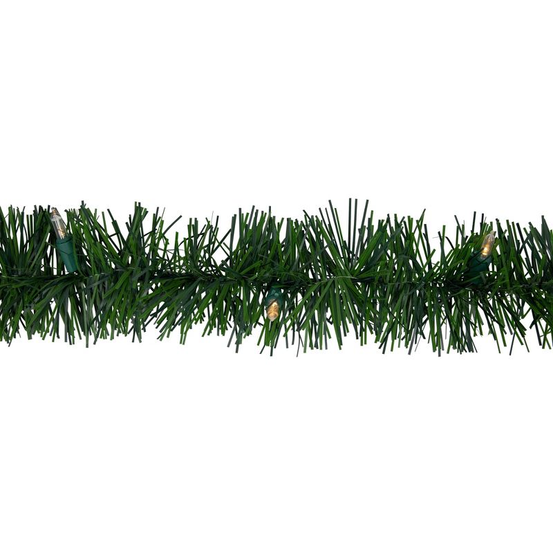 Northlight Pre-Lit Battery Operated Pine Christmas Garland - 18' x 3" - Warm White LED Lights, 5 of 7