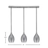 Toltec Lighting Any 3 - Light Chandelier in  Brushed Nickel with 5" Brushed Nickel Oval Metal Shade Shade - 2 of 2