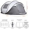 Boersma Camping Instant Pop Up Tent, 6 Person, Water Resistant Dome, Easy Setup for Camping Hiking and Outdoor, Portable with Carry Bag, 3 Season - 4 of 4