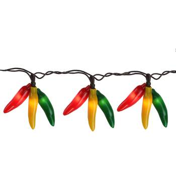 Northlight 36ct Chili Pepper Clustered String Lights - Brown Wire