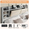 AMERLIFE Bed Frame with 4 Storage Drawers and Bookcase Headboard - 4 of 4