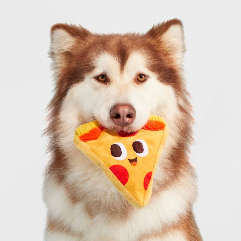 BARK Pizza Face Delivery Bag Dog Toy, 4 of 10