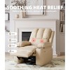 Recliner Chair with Heat & Massage - 360° Swivel Rocking Chair with USB Port, Cup Holders, Side Pockets - 4 of 4