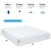 Costway Twin\Full\Queen\King  Size 10''  Foam Mattress Jacquard Medium Firm Bed-in-a-Box Bed Room W/Removable Cover - 4 of 4