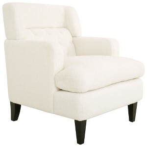 NicBex Upholstered Accent Chair Modern Teddy Fabric Armchair with Wood Legs Lazy Leisure Sofa Chair for Bedroom,Living Room - 1 of 4