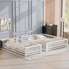 NicBex Modern Metal Frame Twin/Full XL over Queen Floor Bunk Bed with Ladder & Guardrails,Simple Bed Frame for Bedroom,Kids Room - 3 of 4