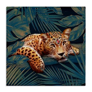 Stupell Industries Tropical Leopard with Glitz Gem, 24" x 24" - 1 of 4
