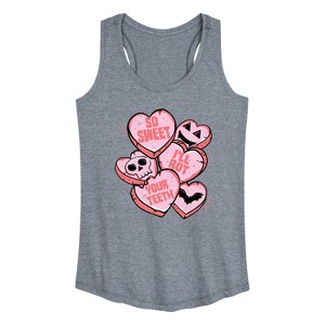 Women's - Instant Message - Valentine's Day So Sweet I'll Rot Your Teeth Graphic Racerback Tank - 1 of 4