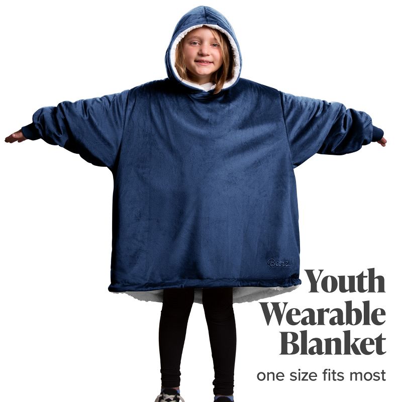 Fleece Wearable Blanket with Sleeves by Bare Home, 5 of 8