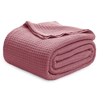 Bedsure | Waffle Weave 100% Cotton Solid Blanket For All Season, Breathable and Soft, Waffle Weave Blanket for Summer Spring, Bed Blanket, Best Gift