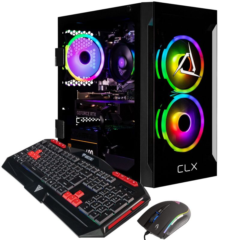 CLX SET Gaming PC TGMSETRTA3701BM - AMD Ryzen 7 5700X 3.4GHz 8-Core, 16GB DDR4, GeForce RTX 4060 8GB, 1TB NVMe M.2 SSD, 2TB HDD, WiFi, Win 11, 5 of 7