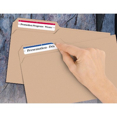 Assorted Removable File Folder Labels for Laser and Inkjet Printers