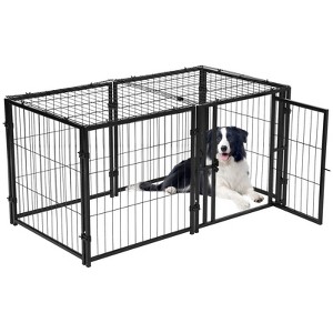 Large Dog Crate,48" L x 24" H,Metal Dog Crate, Dog Kennel, Large Dog Kennel for Small Medium Large Dogs, Puppy Dog Playpen, Pet Cage, Pet Playpen - 1 of 4