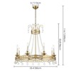 Rennnsan Lavrelle 33"W 8-Light Wagon Wheel Crystal Classic Dimmable Chandelier in Gold - 3 of 4