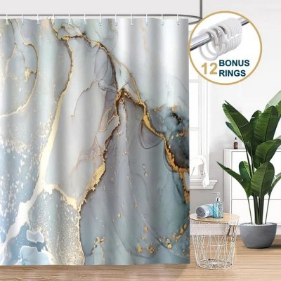 LunaLulinlk Shower Curtain with Hooks – Heavy-Duty Mold/Mildew-Resistant