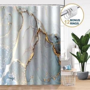 LunaLulinlk Shower Curtain with Hooks – Heavy-Duty Mold/Mildew-Resistant - 1 of 4
