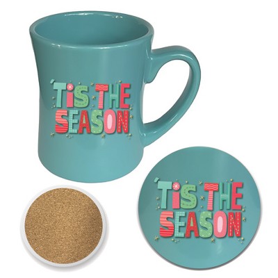 Courtside Market Tis the Season 19 oz Dinner Mug & Coaster Set