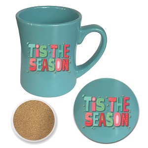 Courtside Market Tis the Season 19 oz Dinner Mug & Coaster Set - 1 of 1