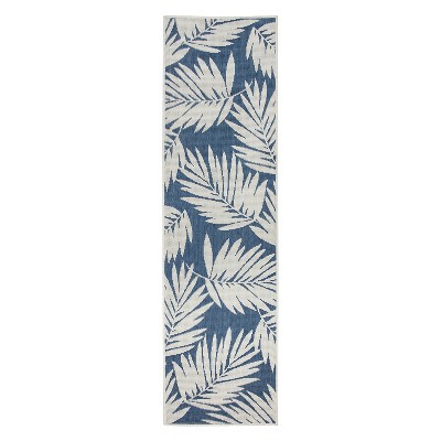 World Rug Gallery Contemporary Floral Leaves Nature Inspired Reversible Indoor/Outdoor Area Rug