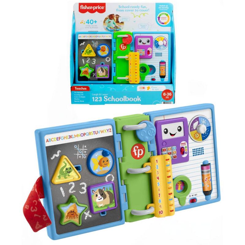 Fisher-Price - Laugh & Learn Smart Stages 123 Preschool Schoolbook, 1 of 5