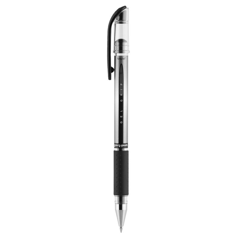 uni-ball Gel Grip Gel Pens Medium Point Black Ink Dozen (65450), 3 of 10