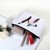 Unique Bargains Large Capacity Zipper Personalized Small Makeup Bag White - 3 of 4