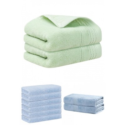 REGALWOVEN Striped Soft Absorbent Bathroom Cotton Towel Set 3 Pcs