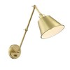 Crystorama Lighting Mitchell 1 - Light Swing Arm Lamp in  Aged Brass - 2 of 4