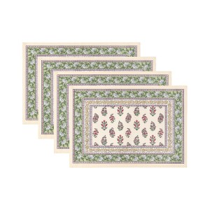 Nomad Harvest Block Print Placemats, Set of 4 - Multicolor - 13x19 - Elrene Home Fashions - 1 of 3