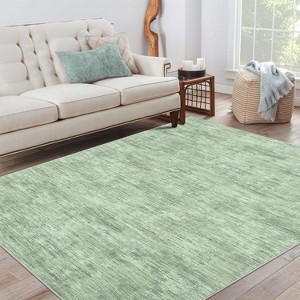 Machine Washable Modern Abstract Area Rug, Non-Slip Soft Velvet Low-Pile Carpet for Living Room, Bedroom, Dining Room, Pet-Friendly - 1 of 4