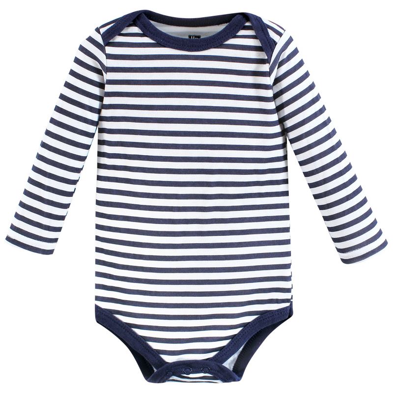 Hudson Baby Infant Boy Cotton Long-Sleeve Bodysuits, Construction, 6 of 9
