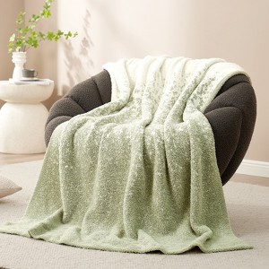 Snuggle Sac Cozy Fuzzy Knit Throw Blanket Soft Reversible Bedding Blankets - 1 of 4