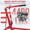 2-Ton Folding Engine Hoist 4400 Lb Capacity Hydraulic Shop Crane W/ Telescoping Boom 6 Wheels for Automotive Repair - 2 of 4