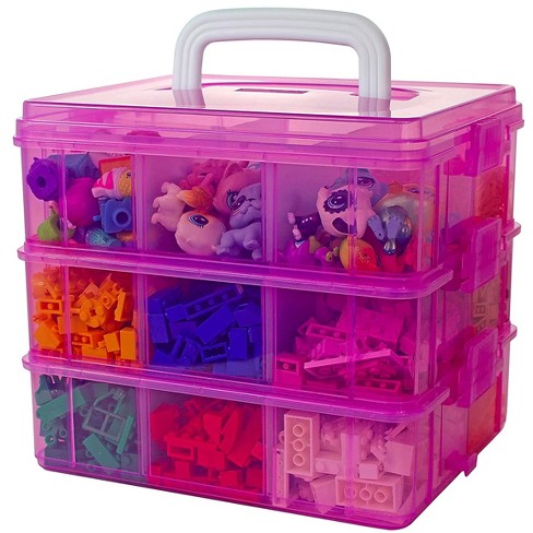 HOME4 LOL DOLLS TOYS Stackable Storage Container Organizer Carrying Display  Case