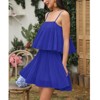 EXLURA Womens 2025 Summer Romper Dress Spaghetti Strap Pleated Fashion Short Jumpsuit Outfits - 4 of 4