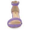 Allegra K Women's Open Toe Block Heel Adjustable Buckled Ankle Strap Sandals - 2 of 4