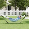EcoSummer Double Hammock with Stand, 450lbs Heavy Duty 2-Person Cotton Hammock for Indoor Outdoor Relaxation,Ocean. - 4 of 4