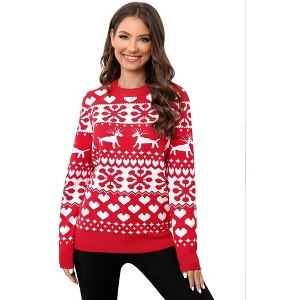 Ugly Christmas Sweater for Women Funny Holiday Sweaters Tacky Christmas Sweaters Snowman Sweatshirts - 1 of 4