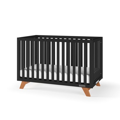 Child Craft SOHO 4-in-1 Convertible Crib, Converts to Toddler, Day Bed & Full Size Bed, 3 Mattress Positions, Non-Toxic, Baby Safe Finish (Ebony)