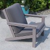 Flash Furniture Charlestown All-Weather Poly Resin Wood Adirondack Style Deep Seat Patio Club Chair with Cushions - 2 of 4