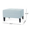Classic Upholstered Ottoman with Cushioned Top,Velvet Ottoman,Ottoman Bench,Comfortable Living Room Furniture-Maison Boucle - 3 of 4
