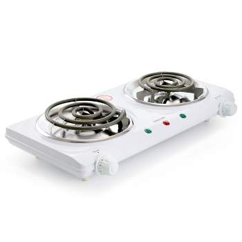 Cusimax 1800w Portable Double Hot Plate,stainless Steel Countertop  Cooktop,silver : Target