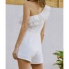 Women's Pleated Detail One Shoulder Romper - Idem Ditto - 4 of 4