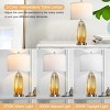 25''Champagne Glass Table Lamp In Living Room 3 Color Set Of 2,Table Lamps Modern With USB C&A Ports,Modern Table Lamps Bedroom-The Pop Home - 4 of 4