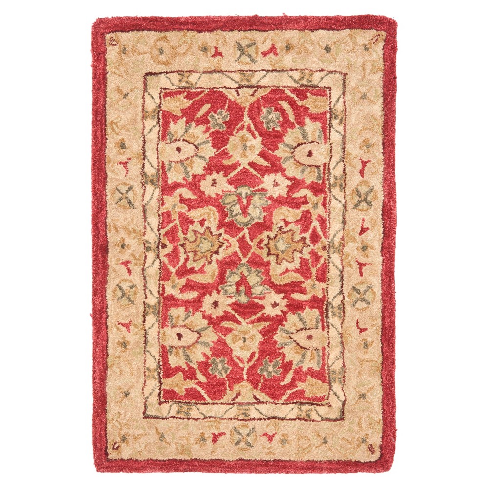 Red/Ivory Floral Tufted Accent Rug 2'x3' - Safavieh