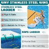 AMERLIFE Inflatable Floating Dock with Non-Slip Surface, Detachable Ladder - 3 of 4