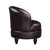 Sophia Faux Leather Swivel Accent Chair Brown - Steve Silver Co. - 3 of 4