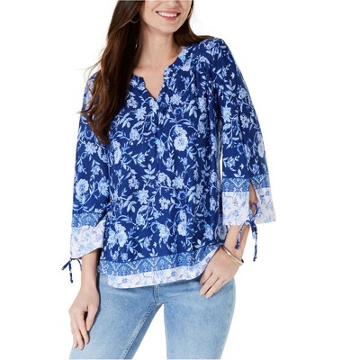 Style & Co. Womens Floral Tunic Blouse